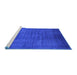 Sideview of Machine Washable Oriental Blue Industrial Rug, wshurb1553blu