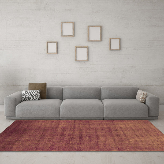 Machine Washable Oriental Orange Industrial Area Rugs in a Living Room, wshurb1553org