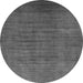 Round Oriental Gray Industrial Rug, urb1553gry