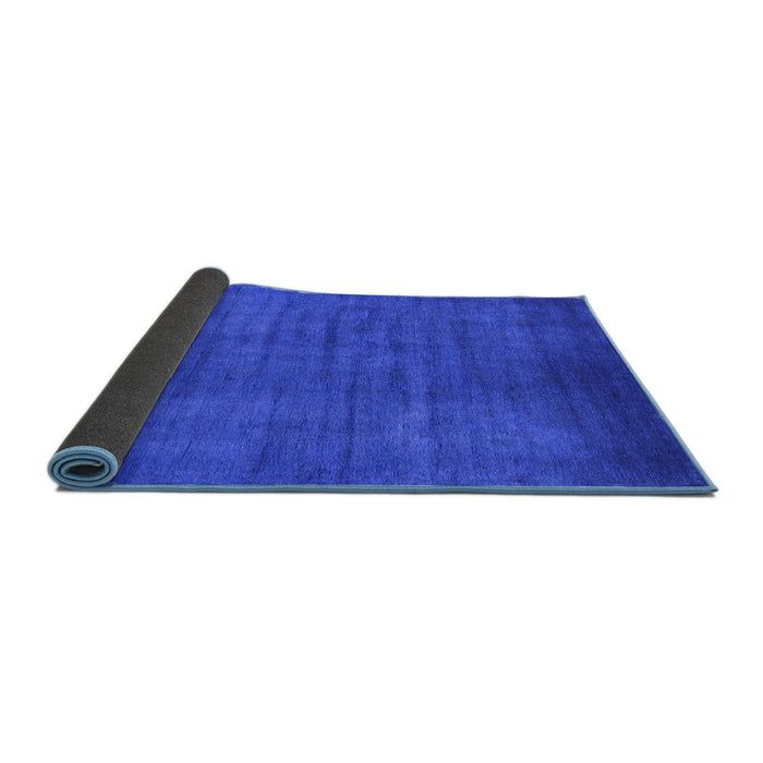 Sideview of Oriental Blue Industrial Rug, urb1553blu