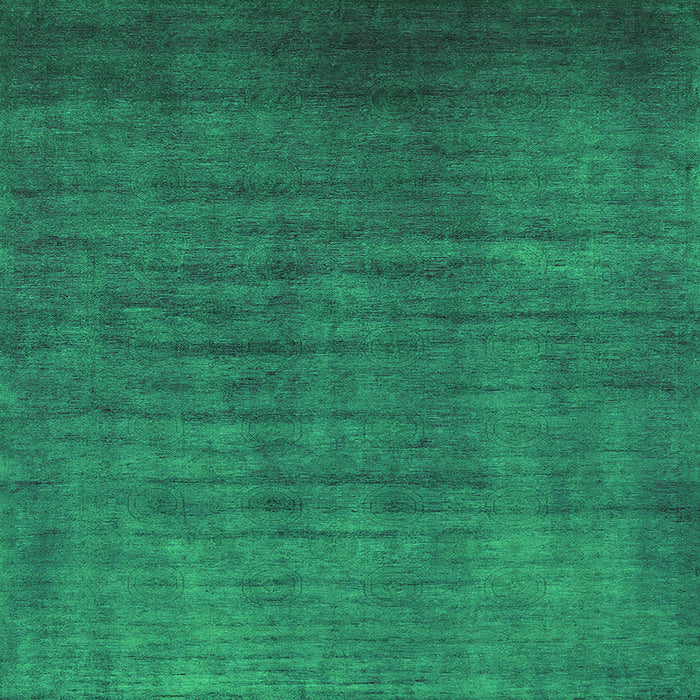 Square Oriental Green Industrial Rug, urb1553grn