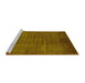 Sideview of Machine Washable Oriental Yellow Industrial Rug, wshurb1553yw