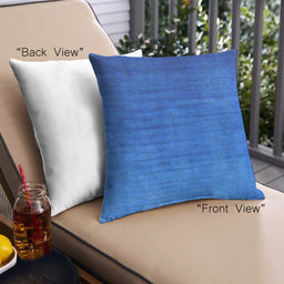 Front View of Mid-Century Modern Urban Square Neon Blue Throw Pillow, 18 inch by 18 inch, pwurb1553