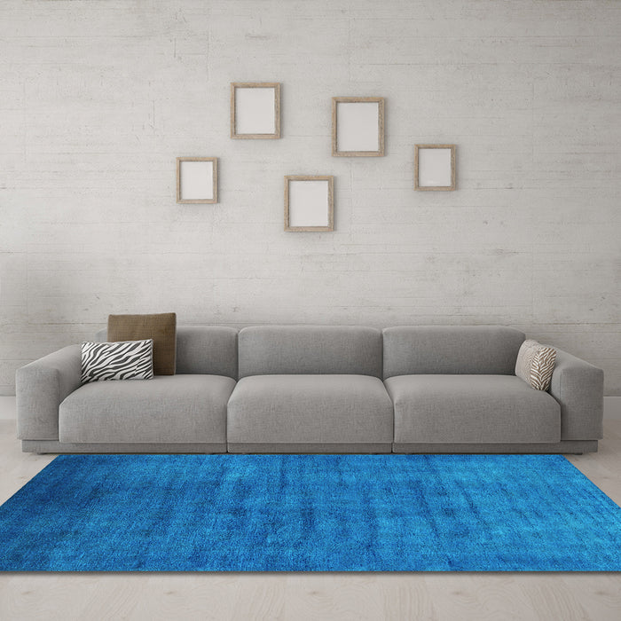 Machine Washable Oriental Turquoise Industrial Area Rugs in a Living Room,, wshurb1553turq