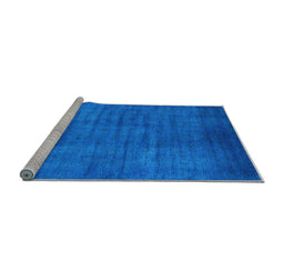 Sideview of Machine Washable Oriental Light Blue Industrial Rug, wshurb1553lblu