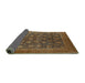 Sideview of Oriental Turquoise Industrial Rug, urb1554turq