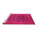 Sideview of Machine Washable Oriental Pink Industrial Rug, wshurb1554pnk