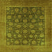 Square Oriental Green Industrial Rug, urb1554grn