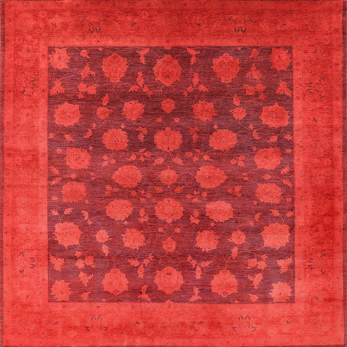 Square Mid-Century Modern Red Oriental Rug, urb1554