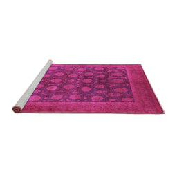 Sideview of Machine Washable Oriental Purple Industrial Area Rugs, wshurb1554pur