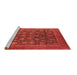 Sideview of Machine Washable Oriental Brown Industrial Rug, wshurb1554brn