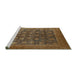 Sideview of Machine Washable Oriental Turquoise Industrial Area Rugs, wshurb1554turq