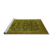 Sideview of Machine Washable Oriental Green Industrial Area Rugs, wshurb1554grn