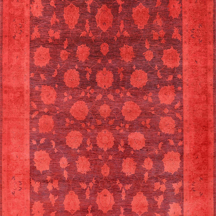 Machine Washable Industrial Modern Red Rug, wshurb1554