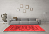 Machine Washable Oriental Orange Industrial Rug, wshurb1554org