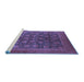 Sideview of Machine Washable Oriental Blue Industrial Rug, wshurb1554blu