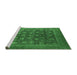 Sideview of Machine Washable Oriental Emerald Green Industrial Area Rugs, wshurb1554emgrn