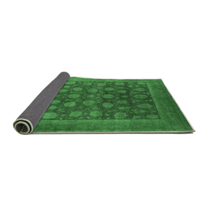 Sideview of Oriental Emerald Green Industrial Rug, urb1554emgrn