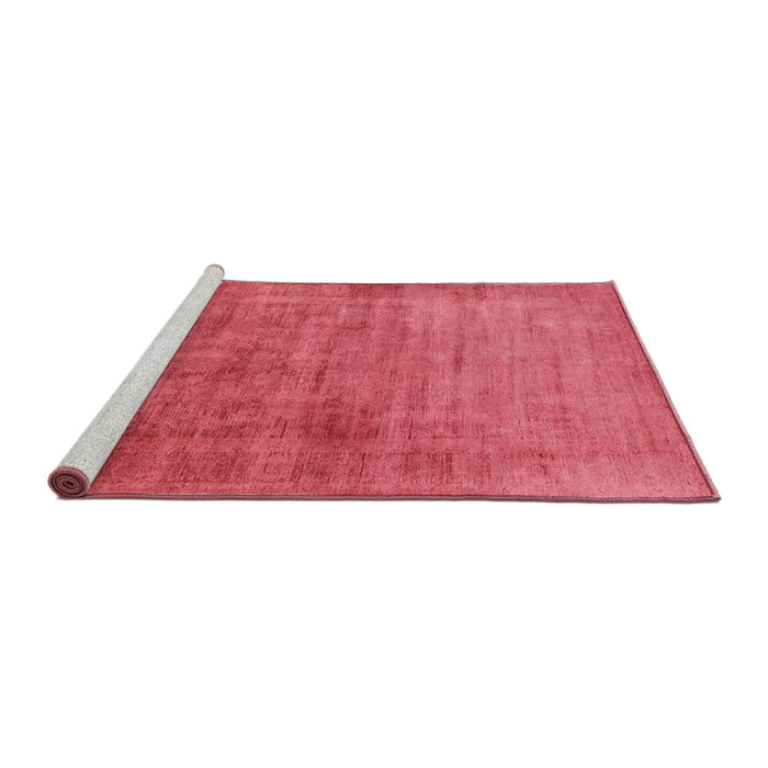 Sideview of Machine Washable Industrial Modern Red Rug, wshurb1555