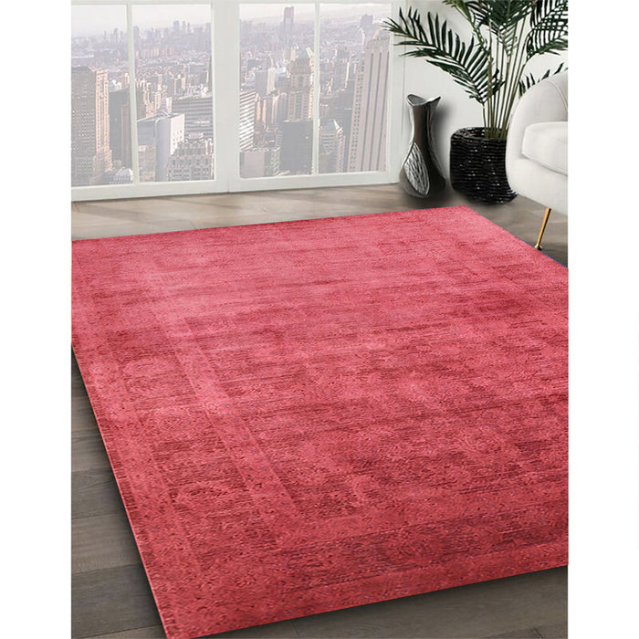 Machine Washable Industrial Modern Red Rug in a Family Room, wshurb1555
