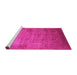 Sideview of Machine Washable Oriental Pink Industrial Rug, wshurb1555pnk