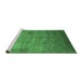 Sideview of Machine Washable Oriental Emerald Green Industrial Area Rugs, wshurb1555emgrn