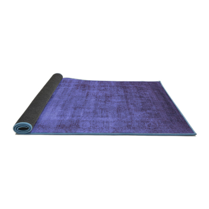 Sideview of Oriental Blue Industrial Rug, urb1555blu