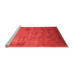 Sideview of Machine Washable Oriental Orange Industrial Area Rugs, wshurb1555org