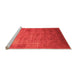 Sideview of Machine Washable Oriental Orange Industrial Area Rugs, wshurb1555org