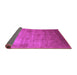 Sideview of Oriental Purple Industrial Rug, urb1555pur