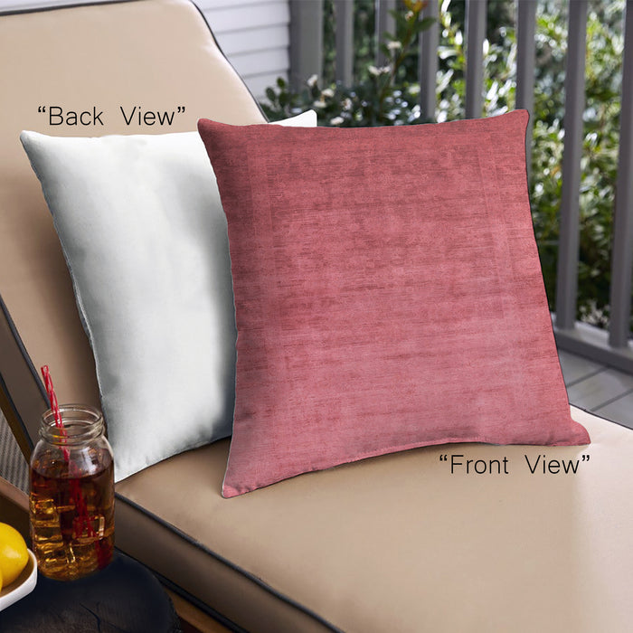 Front View of Mid-Century Modern Urban Square Red Throw Pillow, 18 inch by 18 inch, pwurb1555