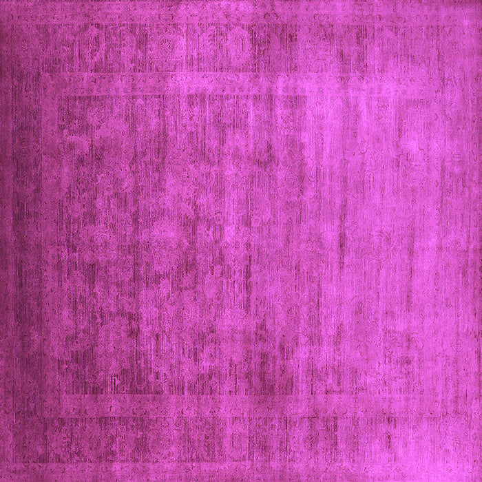 Square Machine Washable Oriental Purple Industrial Area Rugs, wshurb1555pur