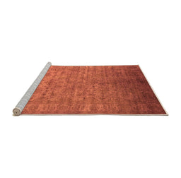Sideview of Machine Washable Oriental Orange Industrial Area Rugs, wshurb1556org