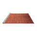 Sideview of Machine Washable Oriental Orange Industrial Area Rugs, wshurb1556org