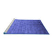 Sideview of Machine Washable Oriental Blue Industrial Rug, wshurb1556blu