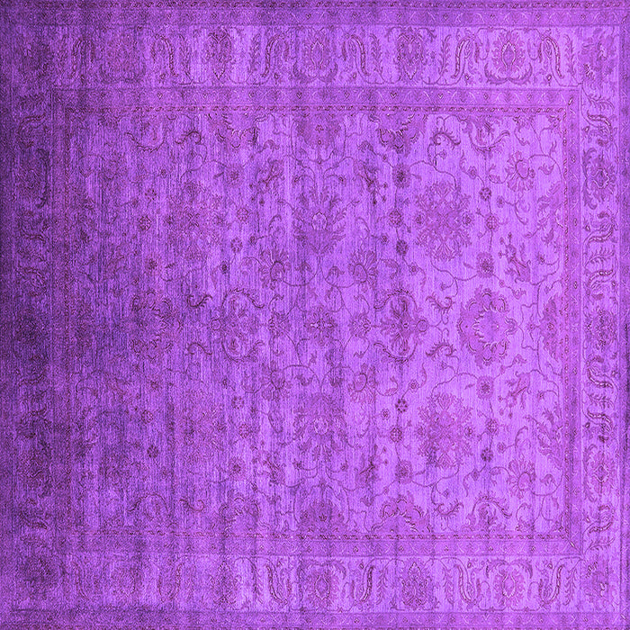 Square Machine Washable Oriental Purple Industrial Area Rugs, wshurb1556pur