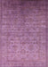 Machine Washable Industrial Modern Deep Mauve Purple Rug, wshurb1556