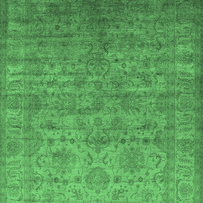 Machine Washable Oriental Emerald Green Industrial Area Rugs, wshurb1556emgrn