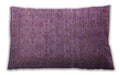 Mid-Century Modern Urban Deep Mauve Purple Lumbar Throw Pillow, 13 inch by 19 inch, lburb1556