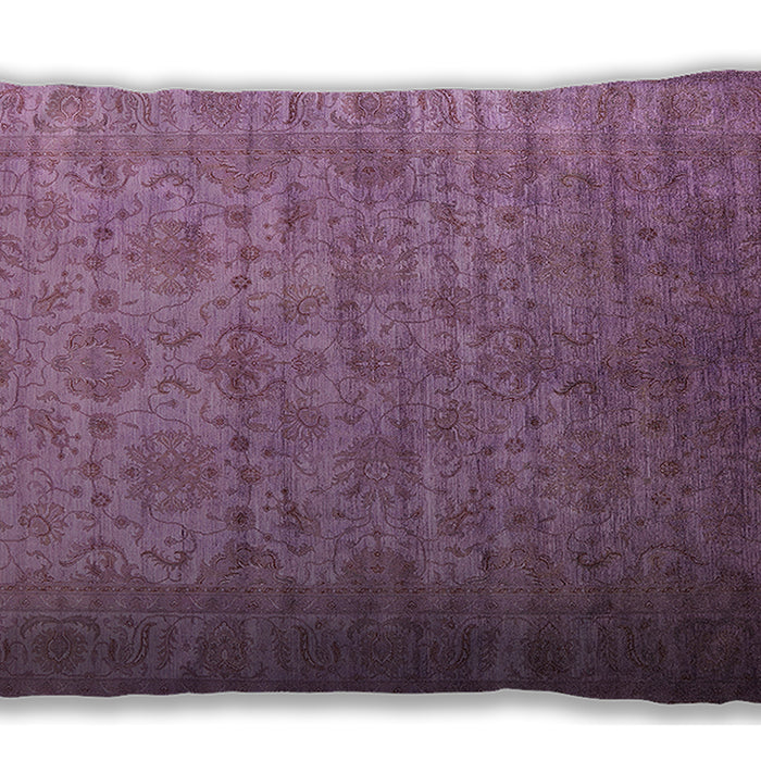 Mid-Century Modern Urban Deep Mauve Purple Lumbar Throw Pillow, 13 inch by 19 inch, lburb1556