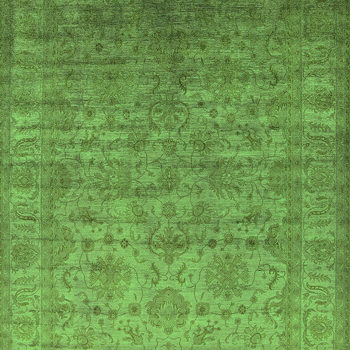 Machine Washable Oriental Green Industrial Area Rugs, wshurb1556grn