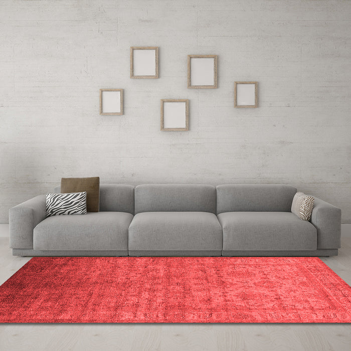 Industrial Red Washable Rugs