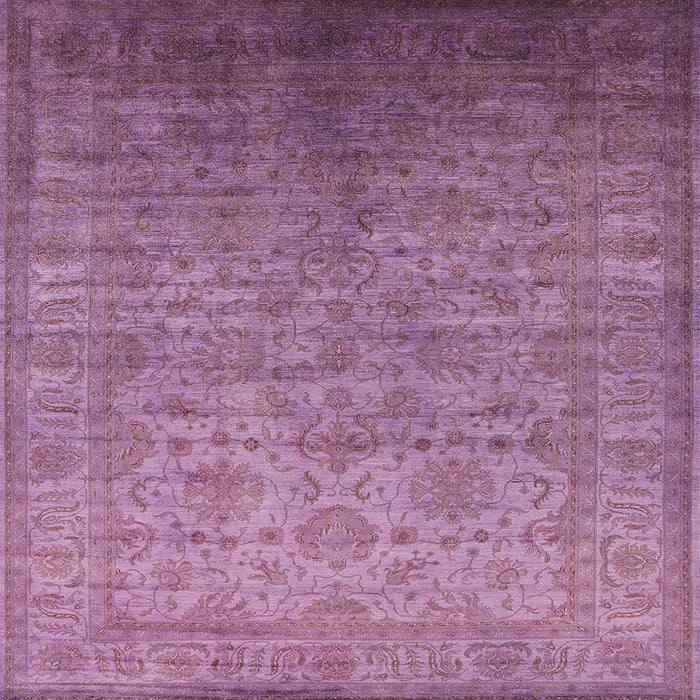 Square Machine Washable Industrial Modern Deep Mauve Purple Rug, wshurb1556