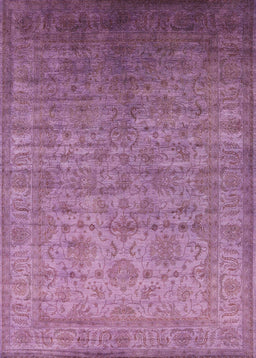 Mid-Century Modern Deep Mauve Purple Oriental Rug, urb1556