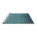Sideview of Machine Washable Oriental Turquoise Industrial Area Rugs, wshurb1556turq