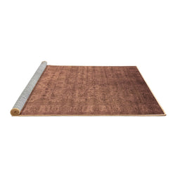 Sideview of Machine Washable Oriental Brown Industrial Rug, wshurb1556brn