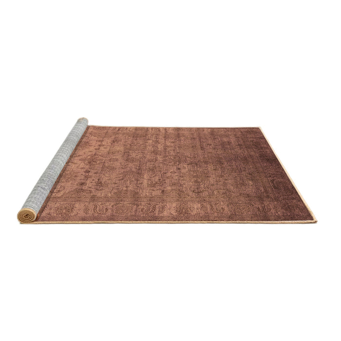 Sideview of Machine Washable Oriental Brown Industrial Rug, wshurb1556brn