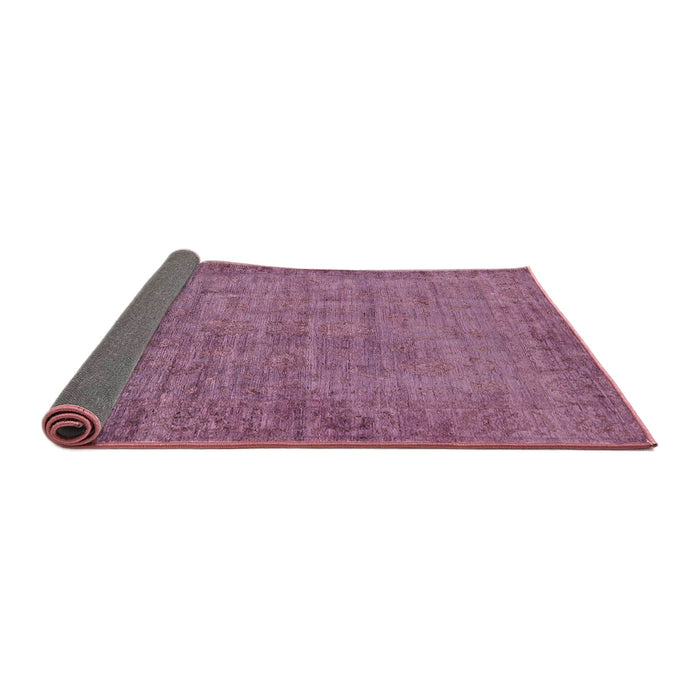 Sideview of Mid-Century Modern Raspberry Purple Oriental Rug, urb1557