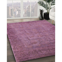 Mid-Century Modern Raspberry Purple Oriental Rug, urb1557