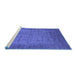 Sideview of Machine Washable Oriental Blue Industrial Rug, wshurb1557blu